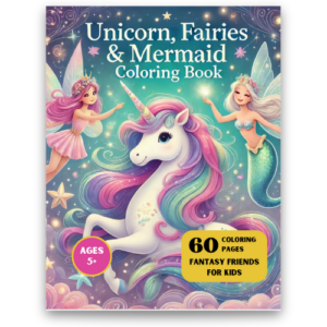 Coloring book with unicorns