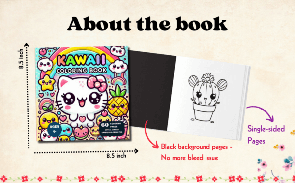 Kawaii coloring book kids