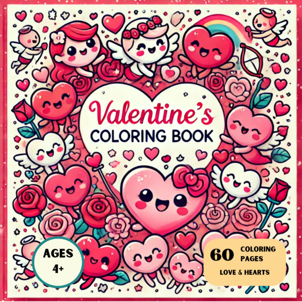 Valentines coloring book