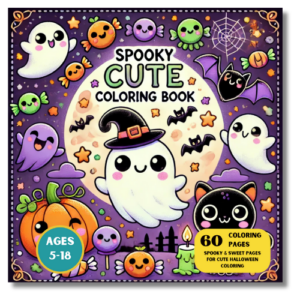 Spooky cute coloring book